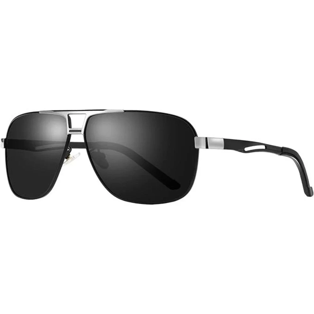 Aviator Sunglasses Men Polarized‎ Metal Frame Dark Lens Driving Eyewear Shades